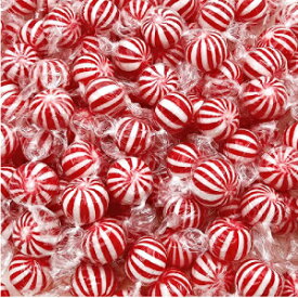 SUNNY ISLAND Jumbo Mint Balls Christmas 2 Pound Bag Hard Candy, Classic Peppermint Flavor