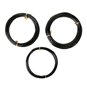 高品質の黒の長持ちする盆栽トレーニングワイヤー 3 サイズセット - 1.0mm、1.5mm、2.0mm (各サイズ 32 フィート) Boncas Quality Black Long Lasting Bonsai Training Wire Set of 3 Sizes - 1.0mm, 1.5mm, 2.0mm (32 Feet Each Size