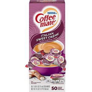 Coffee-mate 84652 リキッドコーヒークリーマー、イタリアンスイートクリーム、0.375オンスカップ (50個箱) Nestle Coffee mate Coffee-mate 84652 Liquid Coffee Creamer, Italian Sweet Creme, 0.375 oz Cups (Box of 50)