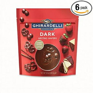 _[NAMf `R[g _[N eBO EGn[X 10 IX (6 pbN) Dark, Ghirardelli Chocolate Dark Melting Wafers 10 Ounce (Pack of 6)
