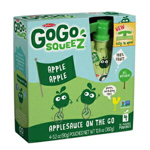 GoGo XNC[Y AbvAbvAAbv\[X I U S[A3.2 IX |[`A48 GoGo Squeez appleapple, Applesauce on the Go, 3.2-oz. Pouches, Count of 48