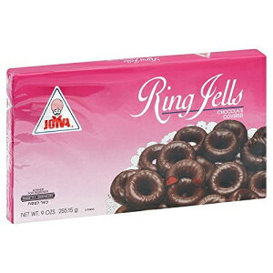 Joyva �`���R���[�g�ŕ���ꂽ���Y�x���[ �[���[ �����O 9 �I���X Joyva Chocolate Covered Raspberry Jelly Rings 9 Ounce