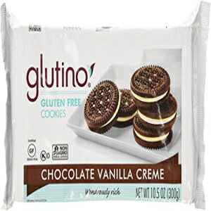 Glutino `R[gojN[NbL[AOet[ 10.5 IX Glutino Chocolate Vanilla Cream Cookies, Gluten Free 10.5 OZ