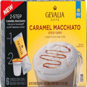 Gevalia 2 Xebv L }LA[g K Jbv GXvb\ |bhƖApbN (|bhƖApPbg 36 A6  6 ) Gevalia Coffee Pods Gevalia 2-Step Caramel Macchiato K-Cup Espresso Pods and Froth Packe
