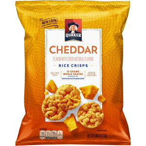 NG[J[CXNXvAOet[A`F_[`[YA6.06IX܁A6 Quaker Rice Crisps, Gluten Free, Cheddar, 6.06oz Bags, 6 Count