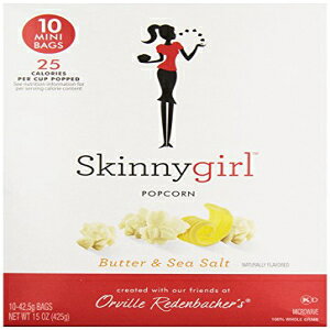 Orville Redenbacher's Skinnygirl o^[ & V[\g dqW |bvR[A1.5 IX ~jobOA10  Orville Redenbacher's Skinnygirl Butter & Sea Salt Microwave Popcorn, 1.5 Ounce Mini Bag, 10-Count
