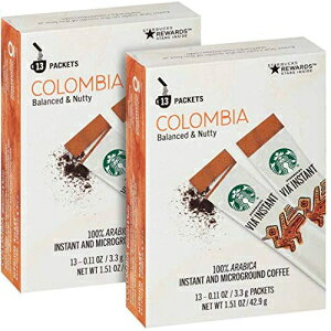 X^[obNX BA CX^g ~fBA [Xg RrA R[q[A26 JEg (2 pbN) Starbucks Via Instant Medium Roast Colombia Coffee, 26 Count (Pack of 2)