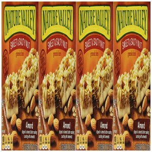 Nature Valley�A�X�C�[�g���\���e�B �A�[�����h �O���m�[���o�[�A7.4�I���X �{�b�N�X (4�p�b�N) Nature Valley, Sweet & Salty Almond Granola Bars, 7.4oz Box (Pack of 4)