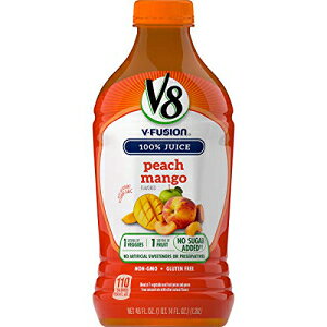 V8 �s�[�`�}���S�[�A46 �I���X �{�g���B V8 Peach Mango, 46 oz. Bottle.