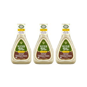 Ken's Steak House Lite Sweet Vidalia Onion Dressing, 16 FL OZ (Pack of 3)