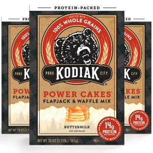 Kodiak Cakes Power Cakes - veC pP[L ~bNX & bt ~bNX - 100% S - o^[~N (3 pbN) Kodiak Cakes Power Cakes - Protein Pancake Mix & Waffle Mix - 100% Whole Grain - Buttermilk (