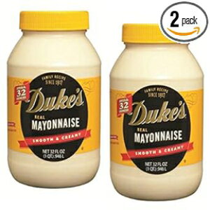 32tʃIXAf[NXA}l[YA32IX W[i2P[Xj 32 Fluid Ounce, Duke's Real Mayonnaise, 32 oz. jar (2-pack case)