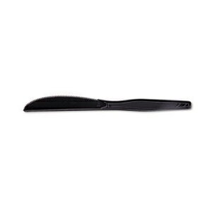 Dixie Food vX`bNHAdʃiCtAubNA100/ Dixie Food Plastic Tableware, Heavy Mediumweight Knives, Black, 100/Box