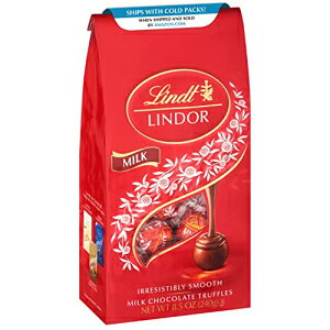 Lindt LINDOR ~N`R[ggtA炩łƂ낯gtZ^[̃~N`R[gLfBAMtgɍœKA8.5IX obO(6) Lindt LINDOR Milk Chocolate Truffles, Milk Chocol