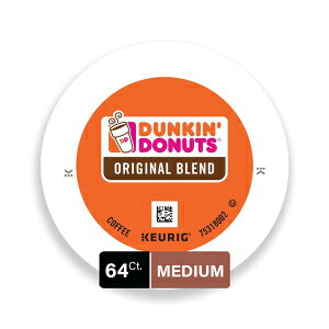 _Lh[ic IWiuh ~fBA[XgR[q[ 64KJbv L[OR[q[[J[p Dunkin' Donuts Original Blend Medium Roast Coffee, 64 K Cups for Keurig Coffee Makers
