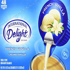 t`ojiN[}[JbvAC^[iVifCgA48 - 7/16 fl oz (13 ml) VOT[uR[q[N[}[Jbv French Vanilla Non-Dairy Creamer Cups, International Delight, 48 - 7/16 