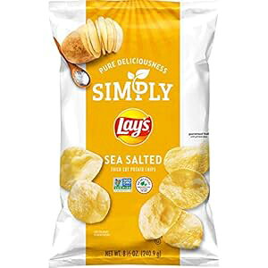 Simply Lay's V[\g؂|eg`bvXA8.5IX Simply Lay's Sea Salted Thick Cut Potato Chips, 8.5 Ounce