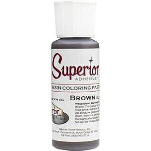 �D�ꂽ�����J���[�����O�y�[�X�g (2�I���X�A�u���E��) Superior Stone Products Superior Resin Coloring Paste (2 oz, Brown)