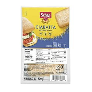 Schar - `o^[ - FOet[ - `qg݊앨sgpAsgp - isgp - (7.0 IX) 6 pbN Schar - Ciabatta Rolls - Certified Gluten Free - No GMO's, or Wheat - Dairy Free - (7.0 