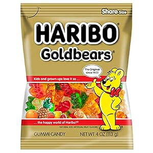 n{[ O~ LfB[AS[hxAA4 IXA12 pbN Haribo Gummi Candy, Goldbears, 4 oz., Pack of 12