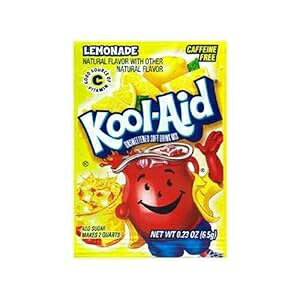 Kool-Aid \tghN~bNX - l[hAJtFCt[A0.23 IX/ (15 pbN) Kool-Aid Soft Drink Mix - Lemonade Unsweetened, Caffeine Free, 0.23 oz/envelope (Pack of 15)