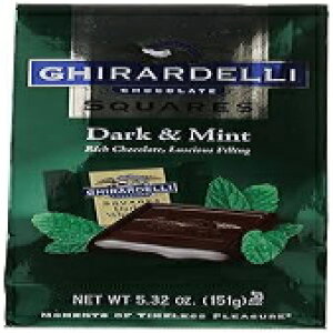 Mf _[Nƃ~g XNGA X^h Abv obOA5.32 IX Ghirardelli Dark and Mint Squares Stand Up Bag, 5.32 Ounce