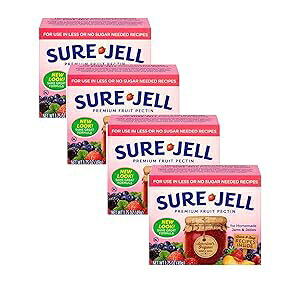 Sure Jell �V���K�[�y�N�`���Ȃ��A1.75 �I���X (4 �p�b�N) SURE-JELL Sure Jell No Sugar Pectin, 1.75 oz (Pack of 4)