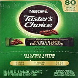 lXJtF eCX^[Y`CX CX^gR[q[AJtFCXAVOXeBbN80{ Nescafe Taster's Choice Instant Coffee, Decaffeinated, 80 Count Single Stick