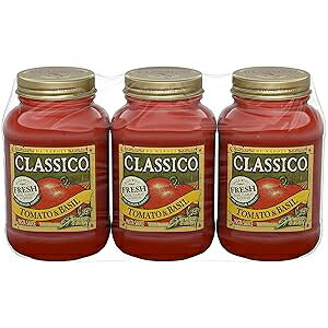 NVR pX^\[XAg}gAoW - 32 IX W[ (3 pbN) Classico Pasta Sauce, Tomato and Basil - 32 Ounce Jar (Pack of 3)