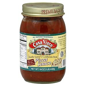 Casa Visco JtHjA K[bNsU\[XA16 IX (6 pbN) Casa Visco California Garlic Pizza Sauce, 16 Ounce (Pack of 6)