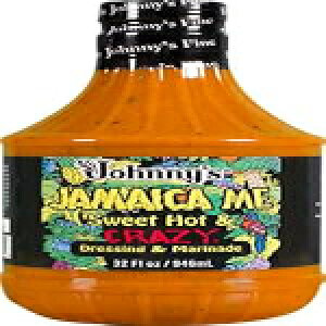 Johnny's Jamaica Me �X�C�[�g�A�z�b�g�A�N���C�W�[ �}���l �h���b�V���O (2 �p�b�N) Johnny's Jamaica Me Sweet, Hot and Crazy Marinade Dressing (2 pack)