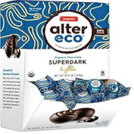 アルターエコ スーパーダークトリュフ 80% ピュア ダークココア、フェアトレード、オーガニック、非遺伝子組み換え、グルテンフリー ダークチョコレート トリュフ、シングル ボックス (60 ct) Alter Eco Superdark Truffles 80% Pure Dark Cocoa, Fai