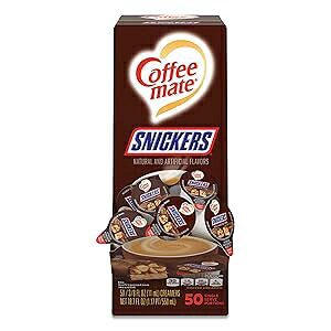 ネスレ コーヒーメイト リキッド コーヒー クリーマー、スニッカーズ コーヒー クリーマー シングル、50 個 Nestle Coffee Mate Liquid Coffee Creamer, Snickers Coffee Creamer Singles, 50 Ct