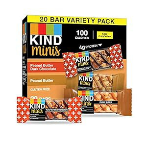 KIND Bar MinisAs[ibco^[_[N`R[gs[ibco^[AOet[A100J[AᓜA80 KIND Bar Minis, Peanut Butter Dark Chocolate & Peanut Butter, Gluten Free, 100 Calories, Low Sugar, 8