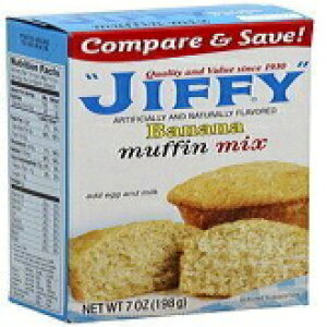 JiffyAoii}tB~bNXA7IX{bNXi6pbNj Jiffy, Banana Muffin Mix, 7oz Box (Pack of 6)