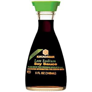LbR[} ݖ 5IXKX{g (4pbN) Kikkoman Less Sodium Soy Sauce Dispenser, 5-Ounce Glass Bottle (Pack of 4)