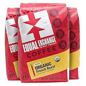 CR[GNX`FWI[KjbNR[q[At`[XgAӑ܁A10IXi3pbNj Equal Exchange Organic Coffee, French Roast, Ground Bags, 10 Ounce (Pack of 3)
