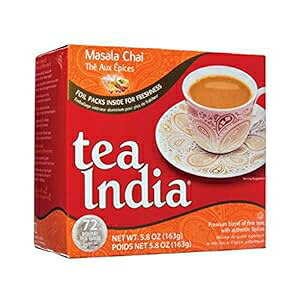 Tea India }T `C eB[A^OȂeB[obO 72  (5.8 IX / 160 g) Tea India Masala Chai Tea, 72 Tagless Tea Bags (5.8-Oz / 160 g)
