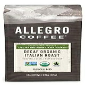 Allegro Coffee fJtF I[KjbN C^A [Xg OEh R[q[A12 IX Allegro Coffee Decaf Organic Italian Roast Ground Coffee, 12 oz