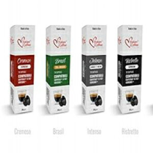 X^[obNX xYACBTLAJtB^[AK-fee VXeƌ݊̂C^A R[q[ JvZ (Tv[A4 ނ̃t[o[Av 40 |bhAfJtFȂ) Italian Coffee capsu