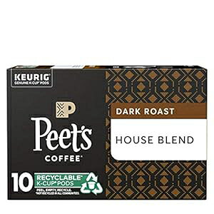 Peet's Coffee House uh KJbv R[q[|bh L[O u[Yp _[N[Xg 10|bh Peet's Coffee Peet s Coffee House Blend K-Cup Coffee Pods for Keurig Brewers, Dark Roast, 10 Pods