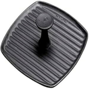 EN[[ GiS pj[j vX 9 C` RX Le Creuset Enameled Cast Iron Panini Press, 9", Licorice