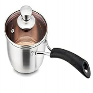 P&P CHEF 1 Quart Saucepan, Stainless Steel Saucepan with Lid, Small Sauce for Home Kitchen Restaurant Cooking, Easy Clean and Dishwasher Safe