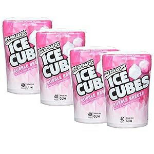 Hersheys Ice Breakers Cubes VK[t[KAouu[YA4  (4 pbN) HERSHEY'S Hersheys Ice Breakers Cubes Sugar-Free Gum, Bubble Breeze, 4 Count (Pack of 4)