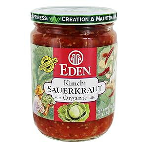 1.12 |h (1 pbN)AEden Foods I[KjbN L` U[NEg - 18 IX W[ 1.12 Pound (Pack of 1), Eden Foods Organic Kimchi Sauerkraut - 18 oz Jar