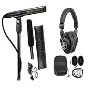 Audio-Technica AT875R C + OfBGg VbgK RfT[ }CNуwbhtH Lbg Audio-Technica AT875R Line + Gradient Shotgun Condenser Microphone and Headphone Kit