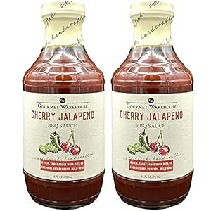 O EFAnEX `F[ ny[j BBQ \[XA16 tʃIXA2 pbN - MSG sgpAHFCS sgp Gourmet Warehouse Cherry Jalapeno BBQ Sauce, 16 Fl ozs, 2 Pack - No MSG, No HFCS