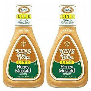 PY Xe[LnEX nj[}X^[h Cg hbVO 16 IX (2) Ken's Steak House Honey Mustard Lite Dressing 16 Oz. (Pack of 2)