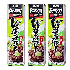 [ New Gluten Free ] S&B Prepared Wasabi in Tube 43g - 3 Packs