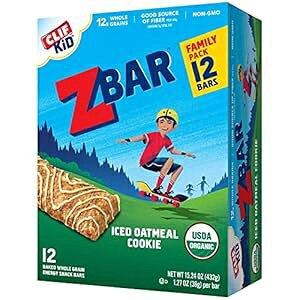 Clif Kid Zbar, I[KjbNOm[o[AACXI[g~[NbL[A1.27IXo[A12 Clif Bar Clif Kid Zbar, Organic Granola Bars, Iced Oatmeal Cookie, 1.27 Oz Bars, 12 Ct